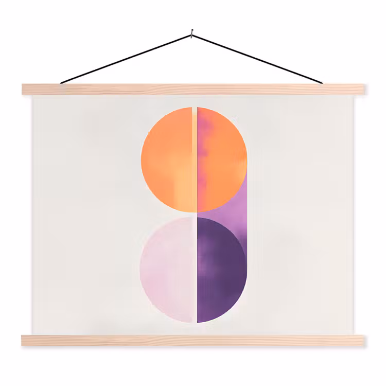 Schoolplaat - Cirkels - Abstract - Paars — 1