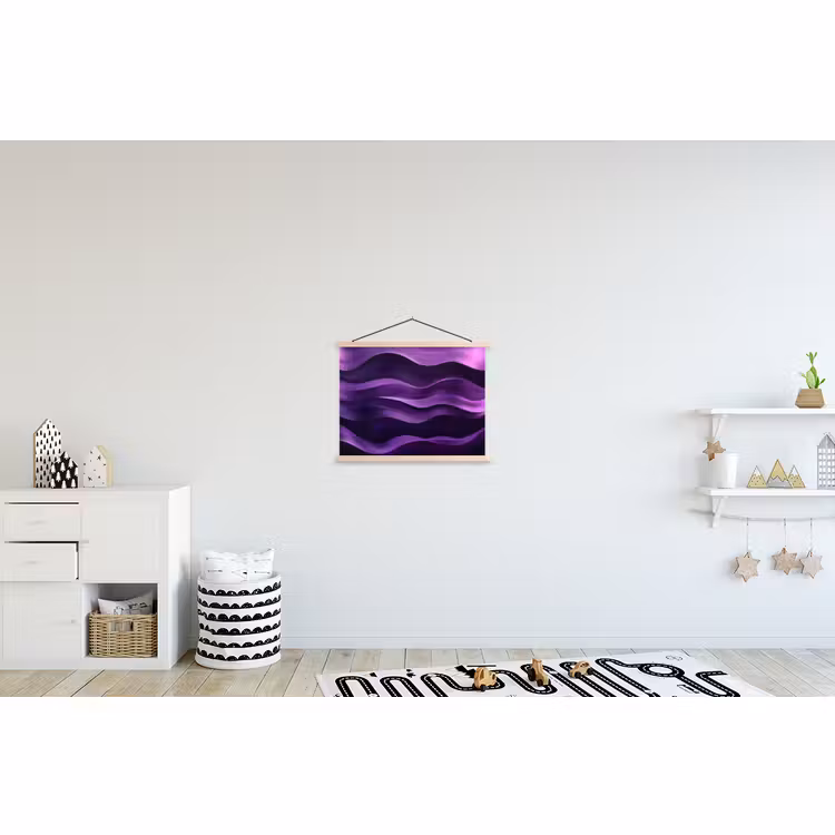 Schoolplaat - Golven - Abstract - Paars — 3
