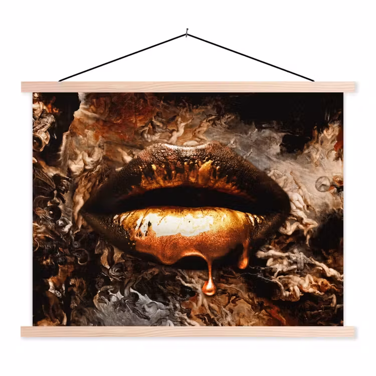 Schoolplaat - Goud - Lippen - Kunst — 1