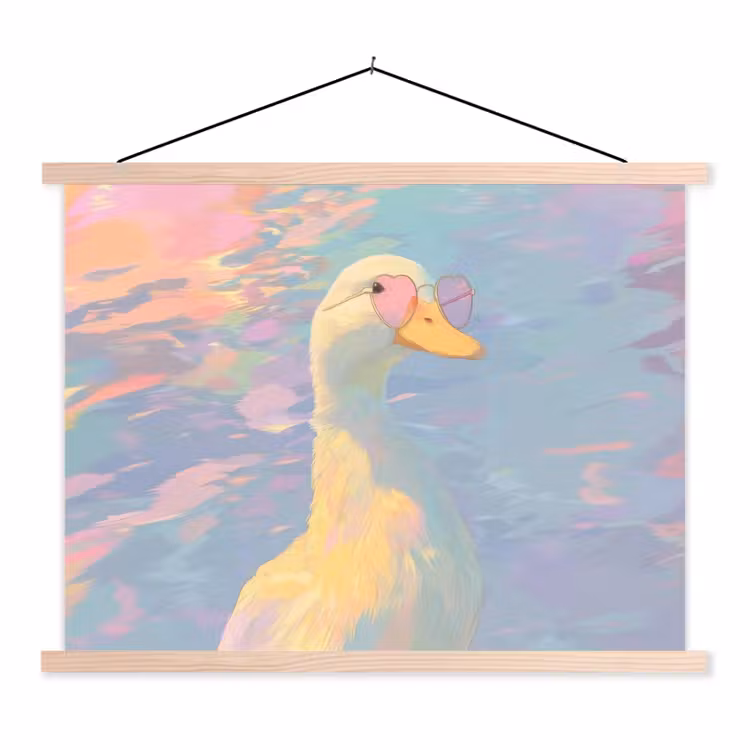 Schoolplaat - Eend - Zonnebril - Water — 1