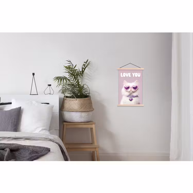 Schoolplaat - Kat - Love - Paars - Valentijn — 2