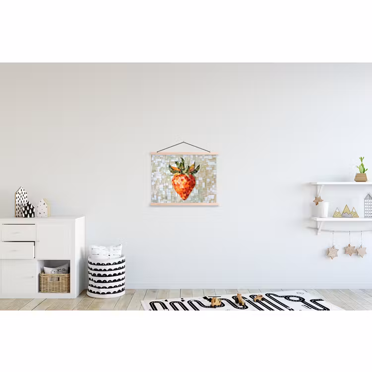 Schoolplaat - Aardbei - Rood - Mozaïek - Fruit — 3