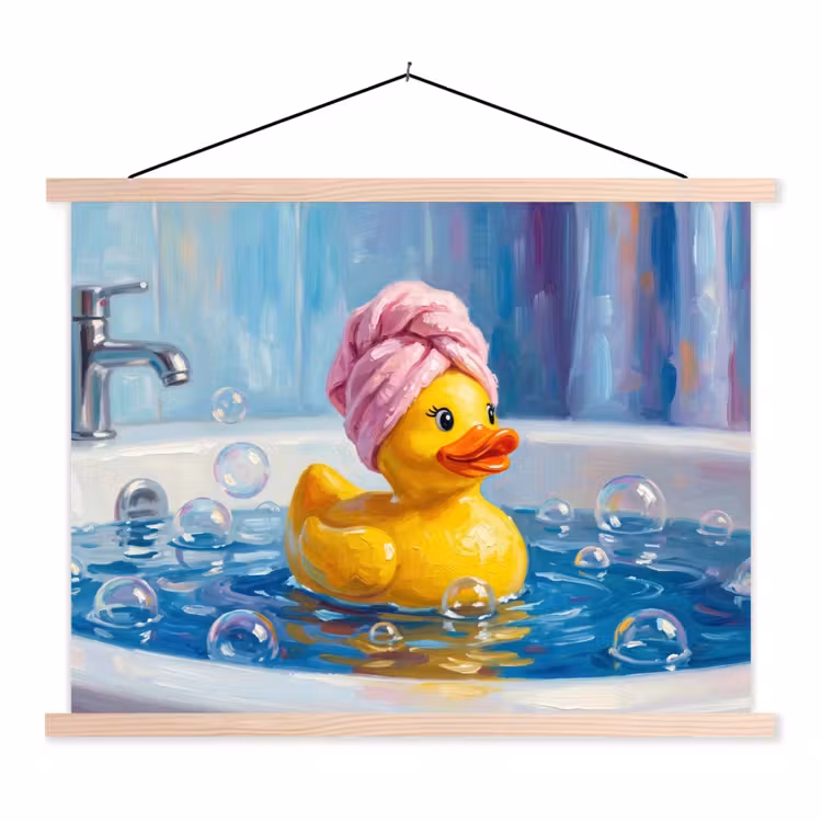 Schoolplaat - Creatief - Badeend - Kleurrijk — 1