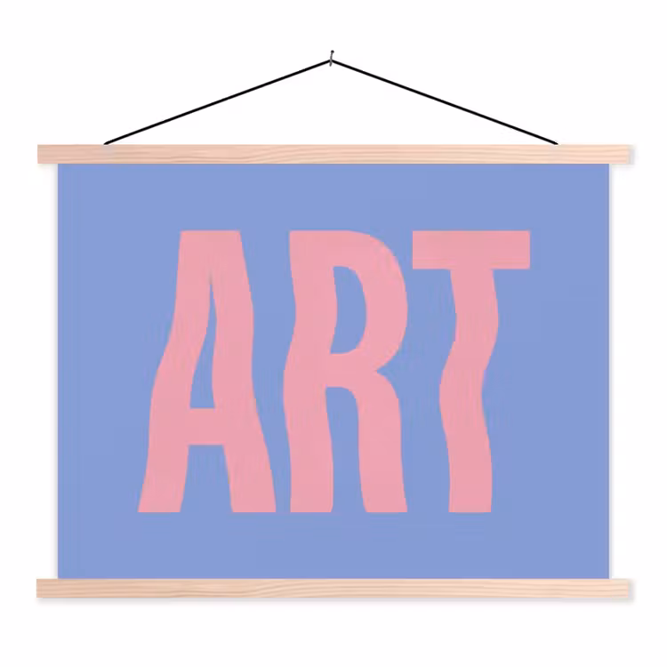 Schoolplaat - Art - Roze - Blauw — 1