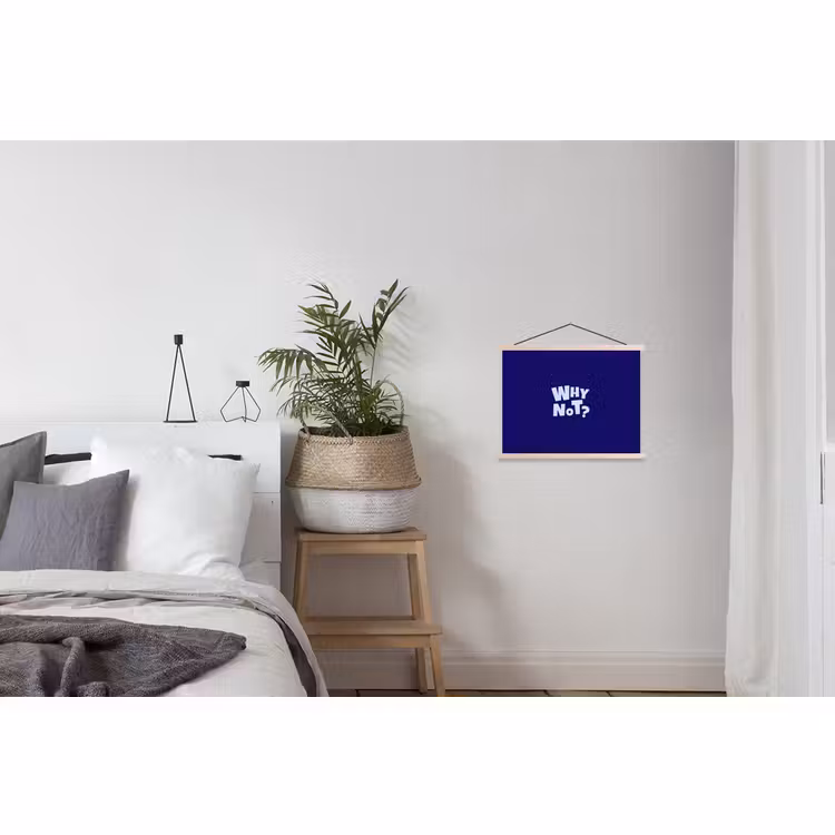 Schoolplaat - Blauw - Why not - Minimalistisch — 2
