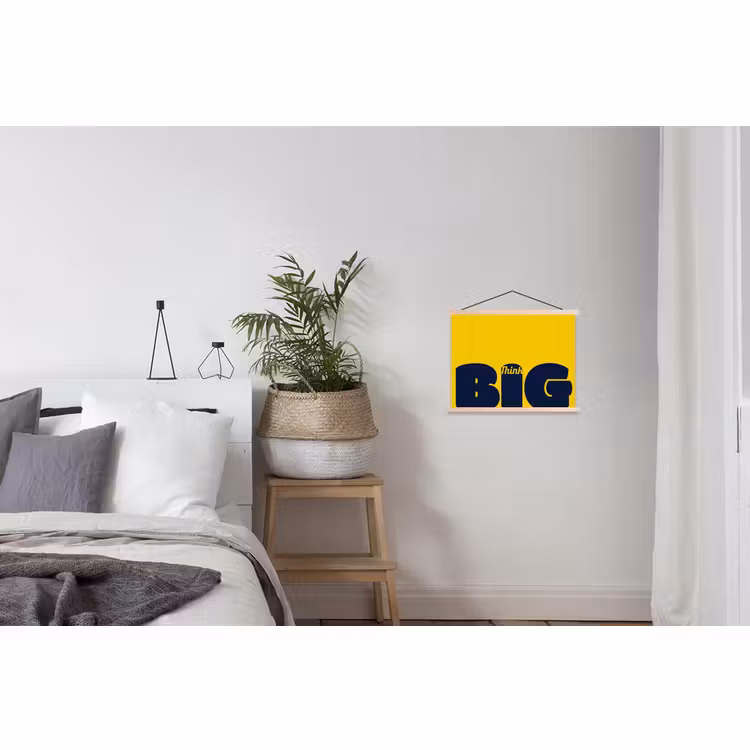 Schoolplaat - Geel - Think big - Grafisch — 2