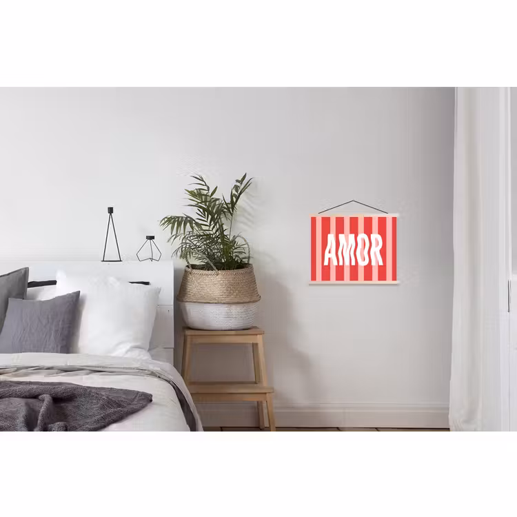 Schoolplaat - Amor - Strepen - Rood - Roze — 2