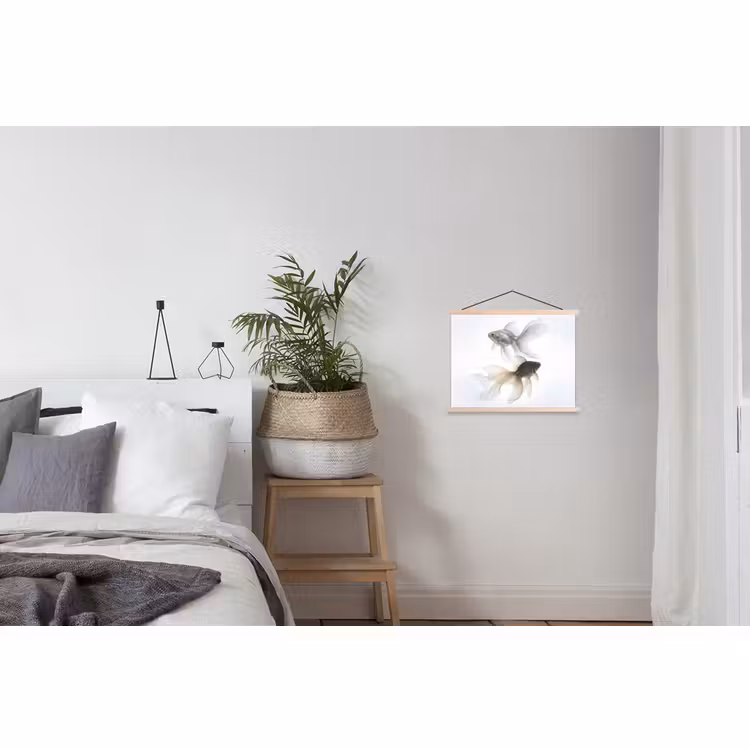 Schoolplaat - Goudvissen - Modern - Wit — 2