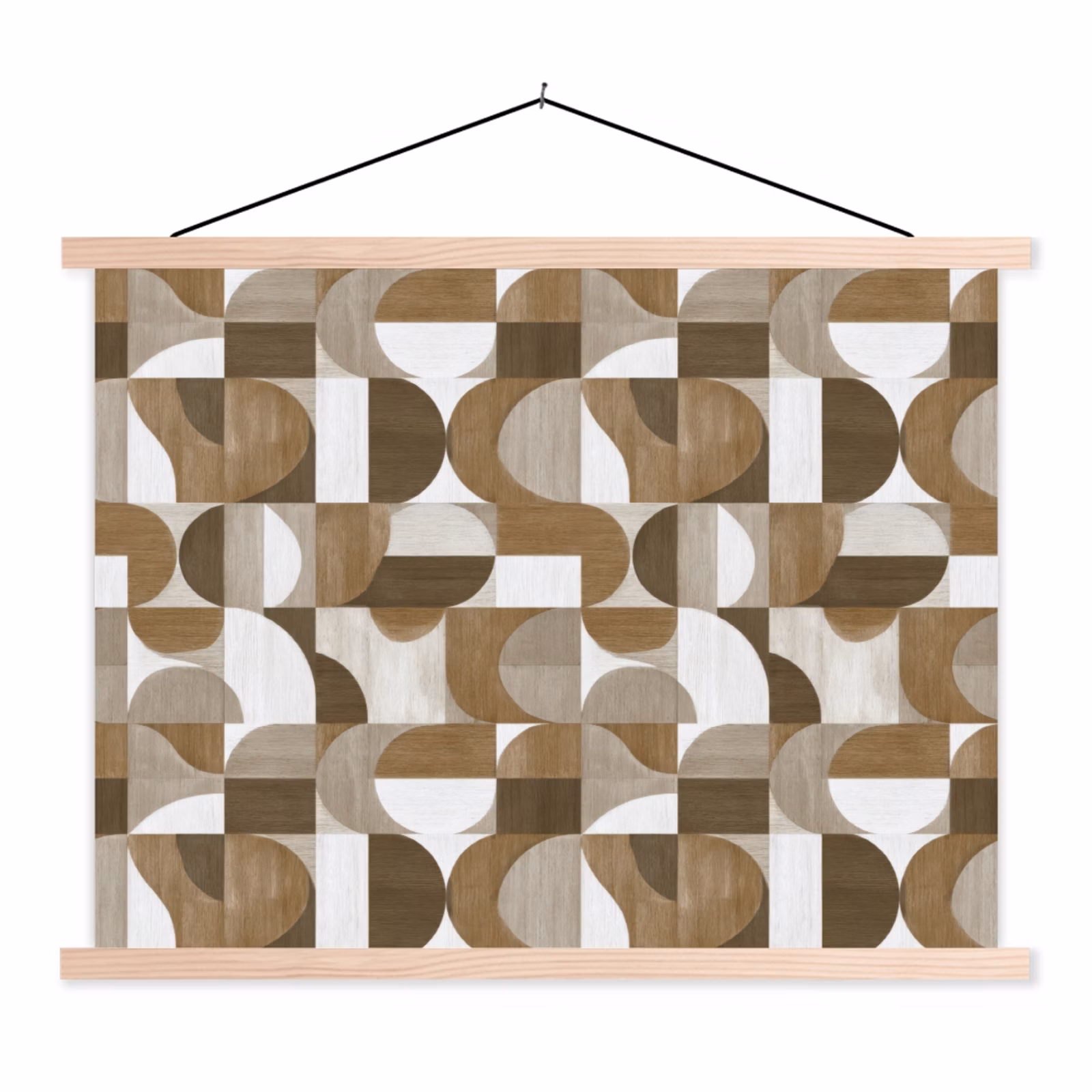 Schoolplaat - Abstract - Retro - Bruin — 1