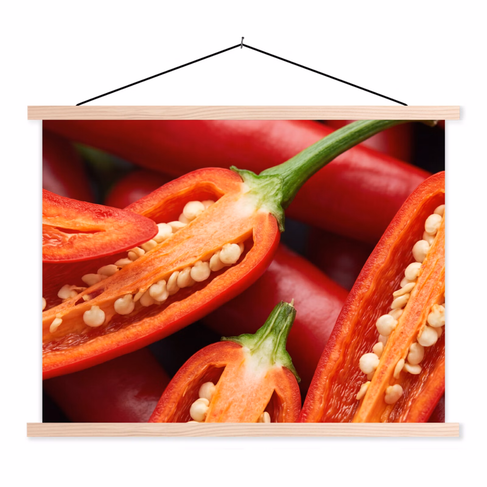 Schoolplaat - Chilipeper - Open - Rood — 1