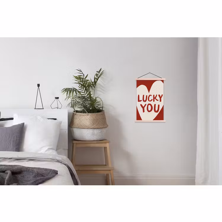 Schoolplaat - Lucky - Hart - Rood — 2