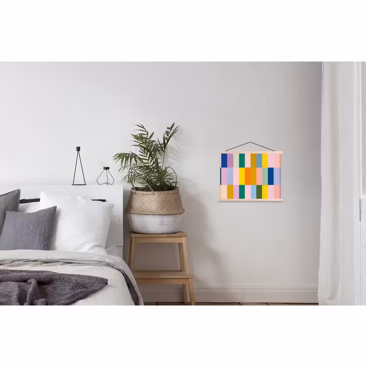 Schoolplaat - Stroken - Blauw - Patroon - Abstract — 2