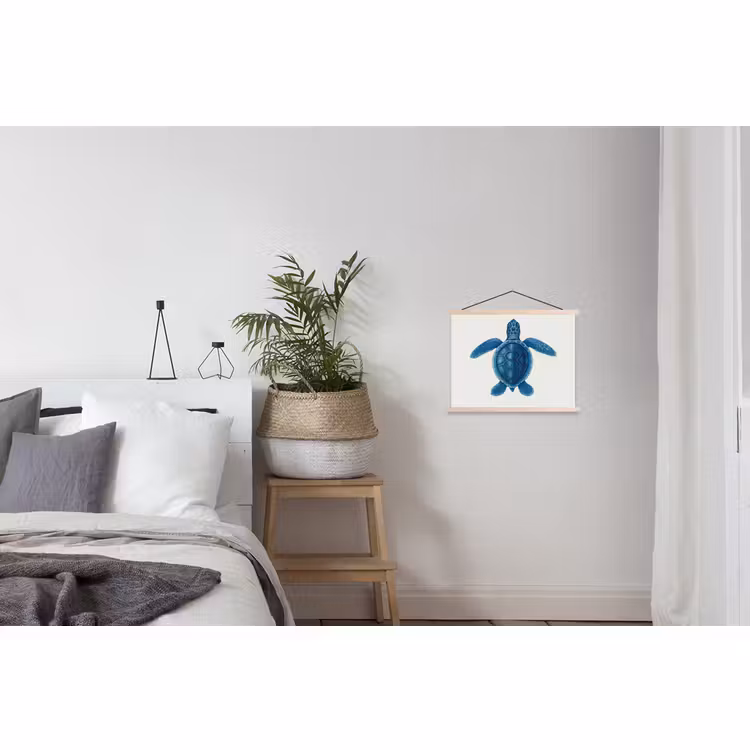 Schoolplaat - Schildpad - Blauw - Schild — 2