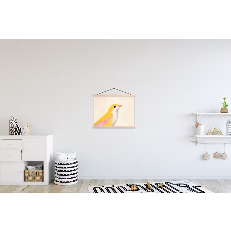 Schoolplaat - Vogel - Minimalistisch - Geel — 3