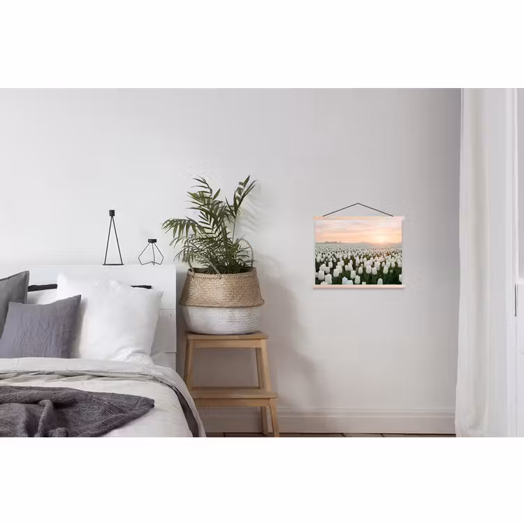 Schoolplaat - Tulpen - Landschap - Wit — 2