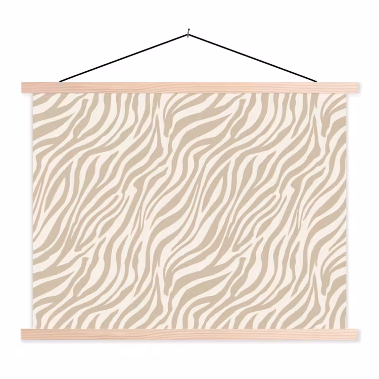 Schoolplaat - Zebra - Patroon - Beige — 1