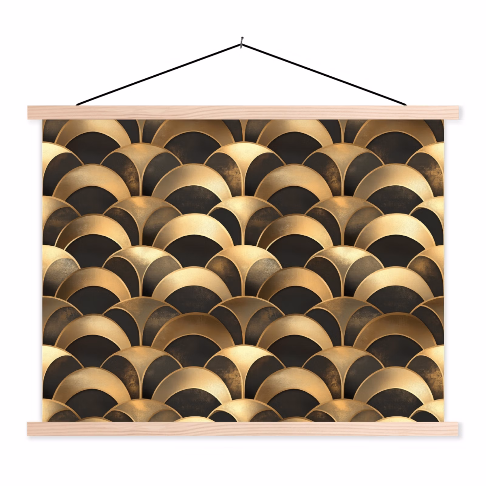 Schoolplaat - Schubben - Structuur - Goud — 1