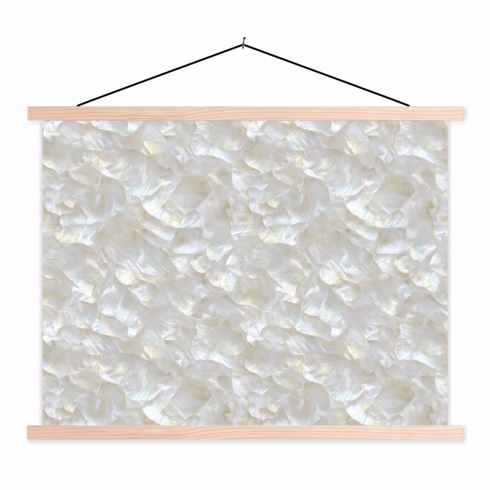 Schoolplaat - Parelmoerglans - Wit - Schelp — 1