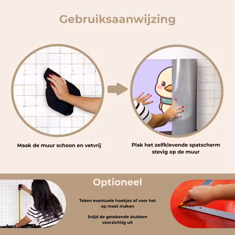 Spatscherm keuken - Eend - Sjaal - Paars — 7