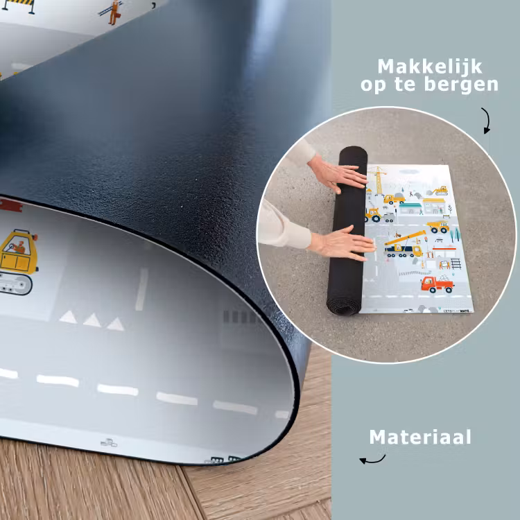 Speelkleed - Bouwplaats - Tractor - Graafmachine - Auto - Design — 6