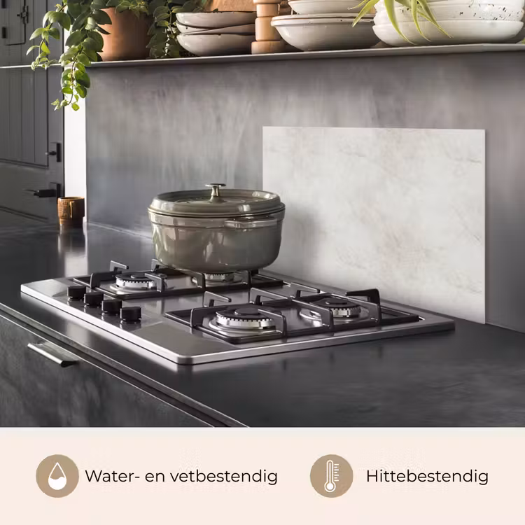 Spatscherm keuken - Grijs - Marmer - Aders — 7