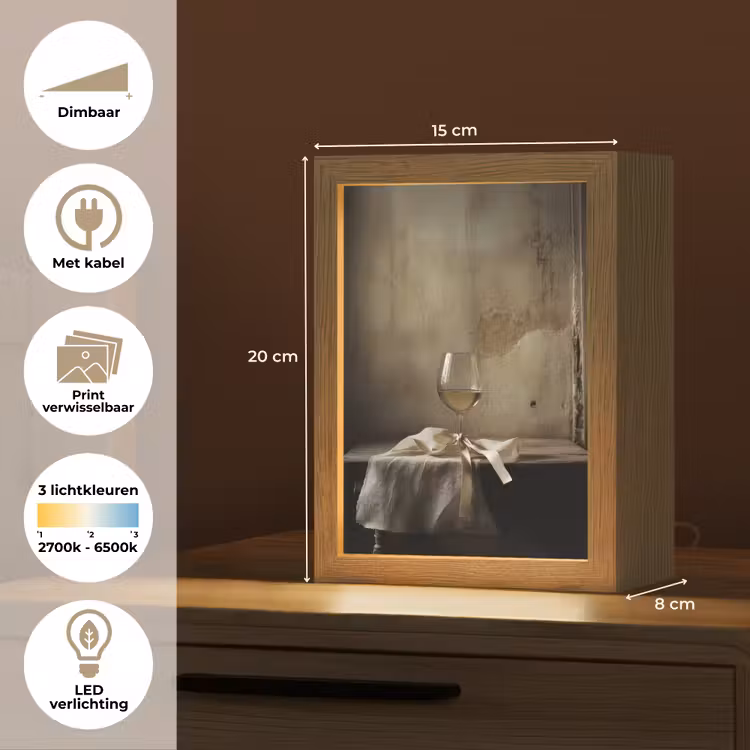Tafellamp - Strik - Beige - Witte - Wijn — 7