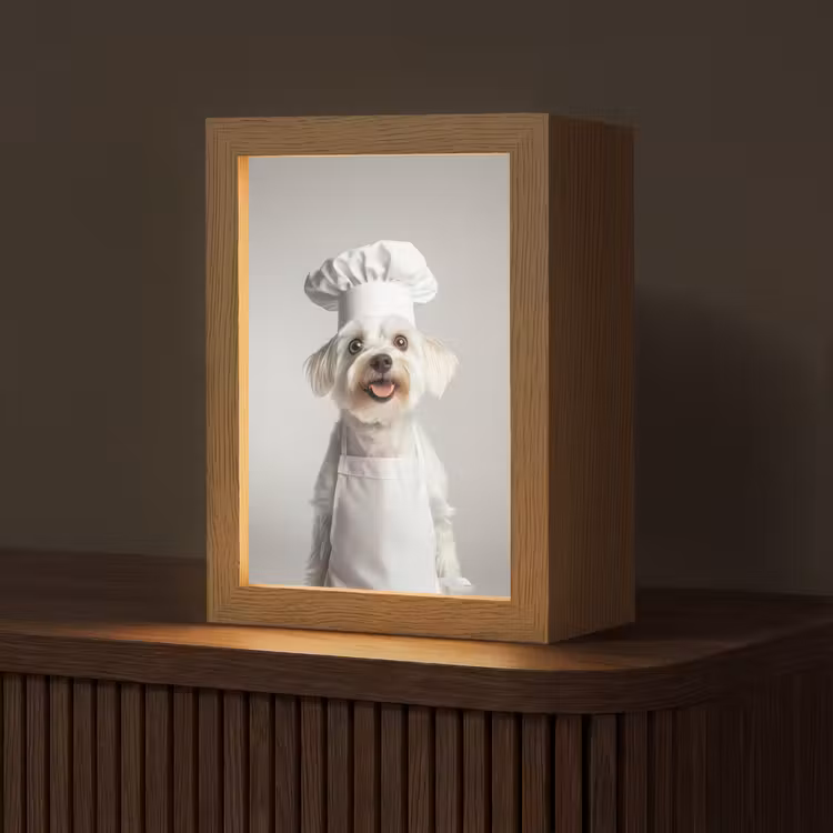 Tafellamp - Hond - Wit - Kok — 1