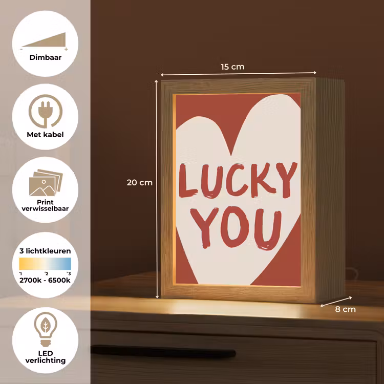 Tafellamp - Lucky - Hart - Rood — 7