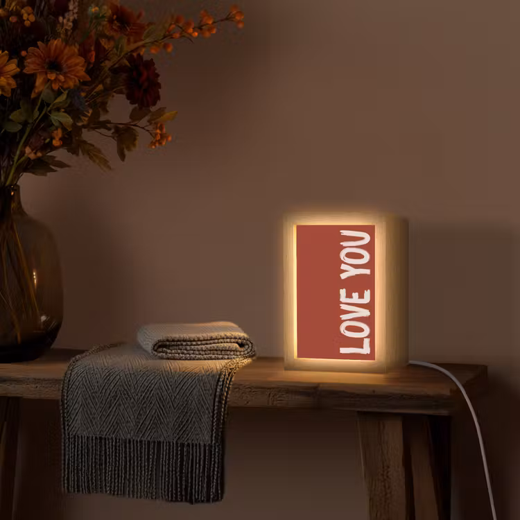Tafellamp - Schuin - Loveyou - Rood — 2