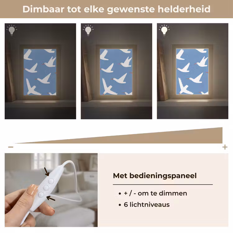 Tafellamp - Vogels - Wit - Patroon — 7