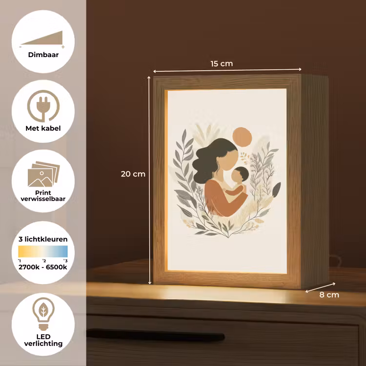 Tafellamp - Illustratie - Moeder - Kind - Liefdevol — 7