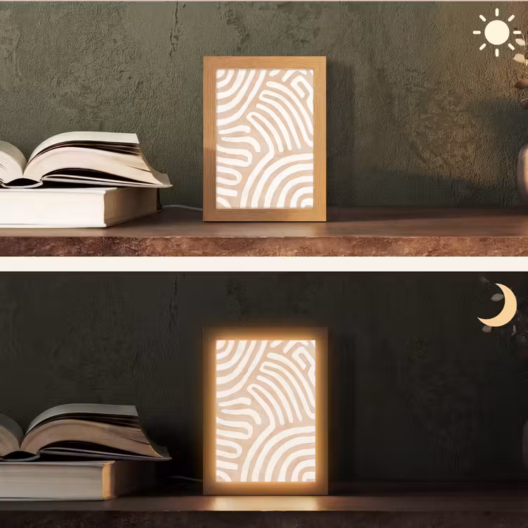 Tafellamp - Beige - Aardspatroon — 5