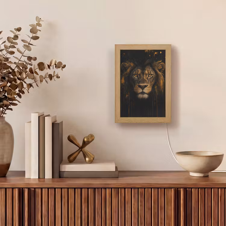 Tafellamp - Leeuw - Goud - Druppels — 4