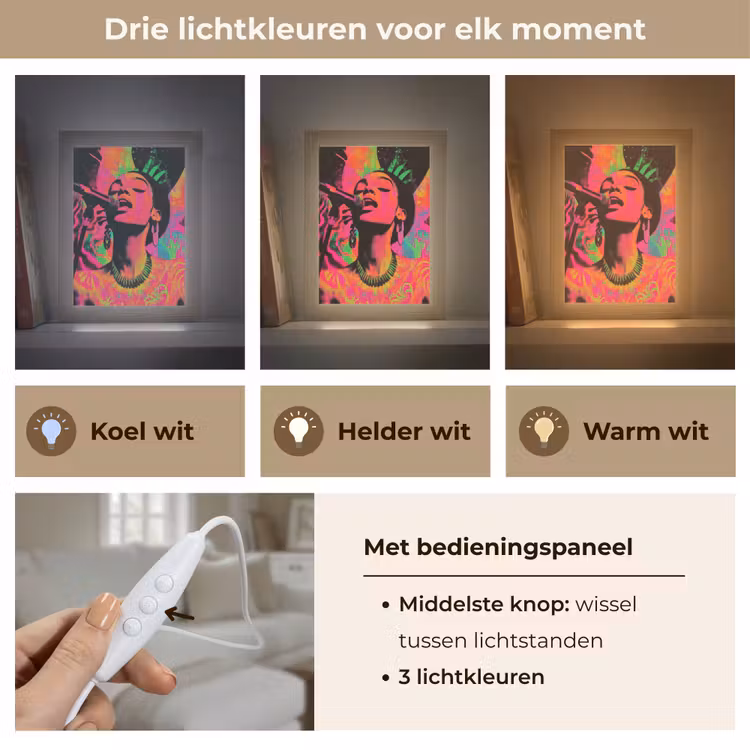 Tafellamp - Vrouw - Microfoon - Neon — 6