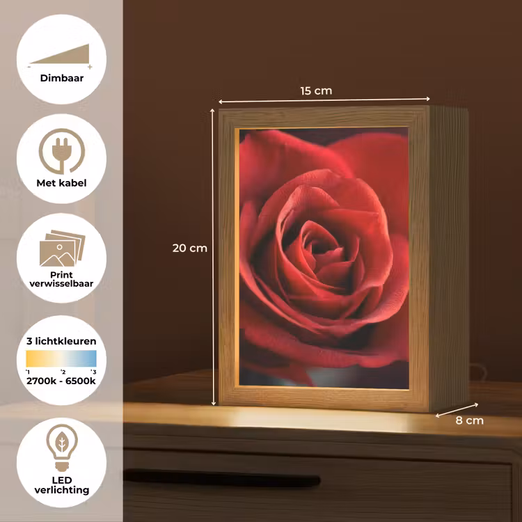 Tafellamp - Rood - Roos - Romantisch — 7