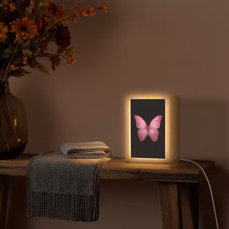 Tafellamp - Vlinder - roze - Elegant — 2