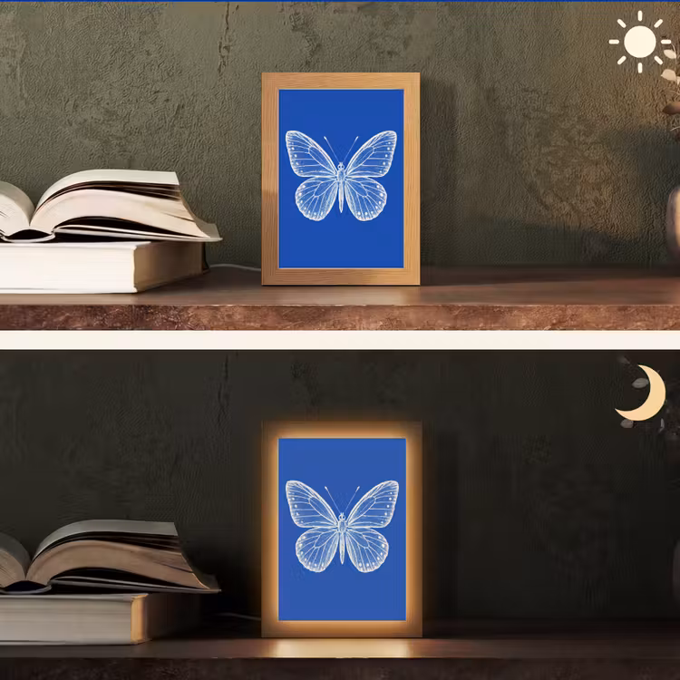 Tafellamp - Vlinder - Wit - Getekend - Stippen — 5