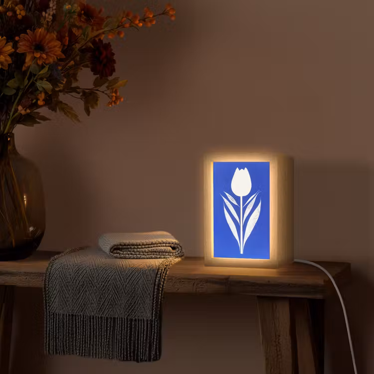 Tafellamp - Tulp - Minimalistisch - Bladeren - Wit — 2