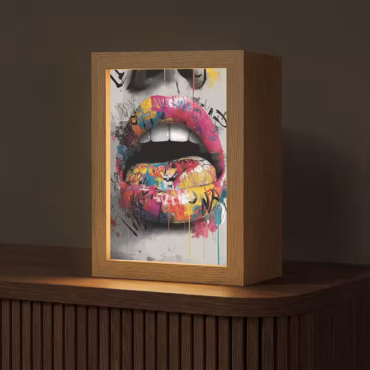 Tafellamp - Lippen - Graffiti - Expressief — 1