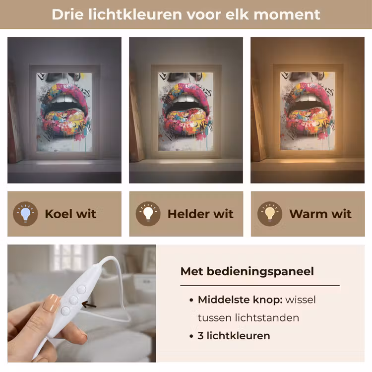 Tafellamp - Lippen - Graffiti - Expressief — 6