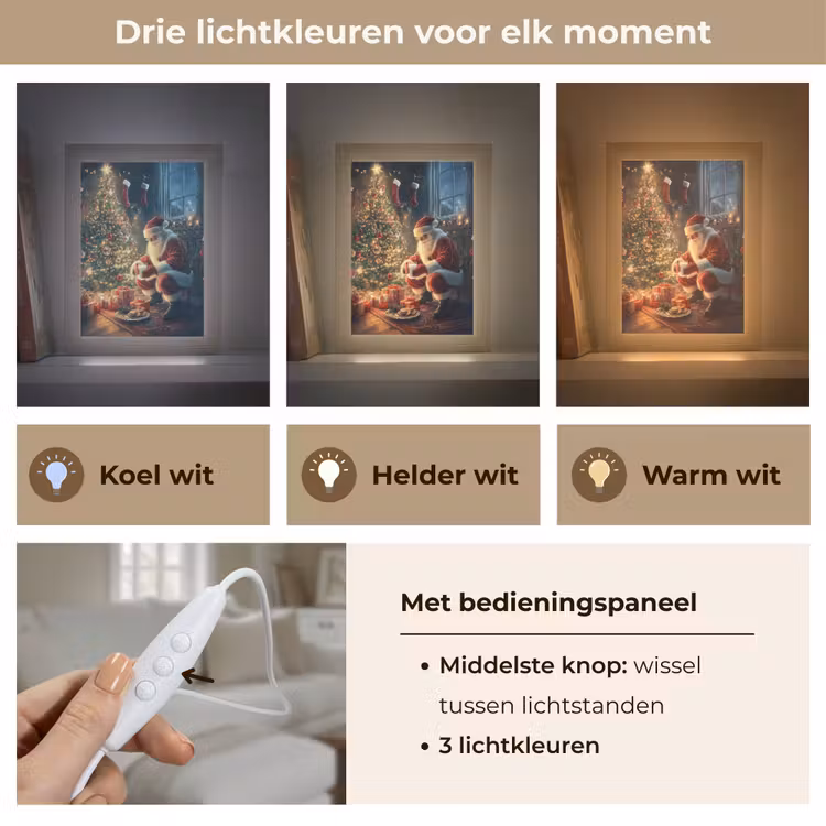 Tafellamp - Kerstman - Haard - Donker — 6
