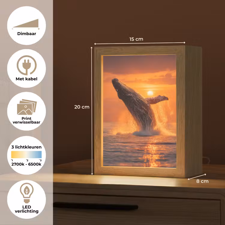 Tafellamp - Walvis - Zon - Zee — 7