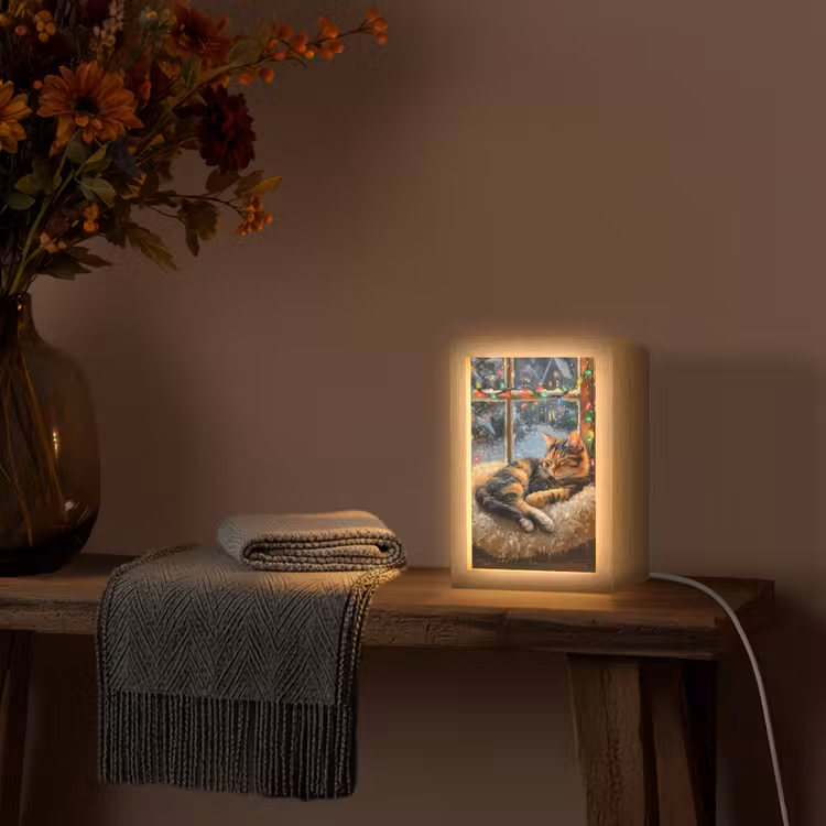 Tafellamp - Kat - Kerst - Winter - Dier — 2