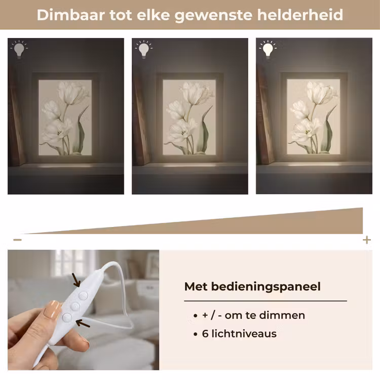 Tafellamp - Tulpen - Wit - Bladeren — 8