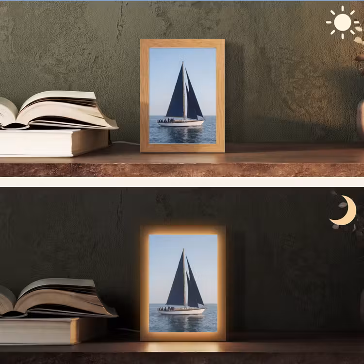 Tafellamp - Zeilboot - Zee - Blauw — 5