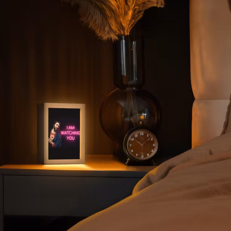 Tafellamp - Man - Tekst - Neon — 3