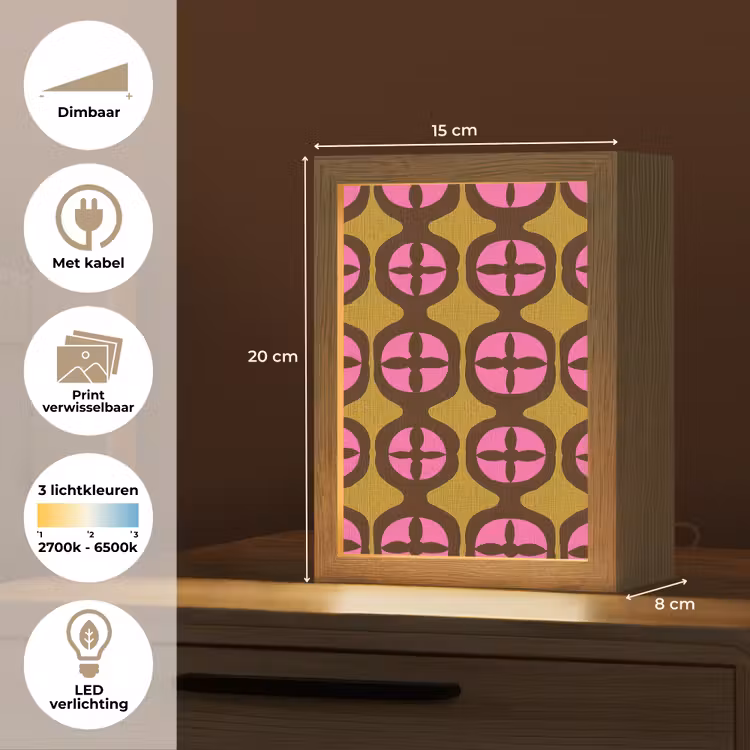 Tafellamp - Modern - Patroon - Roze — 7