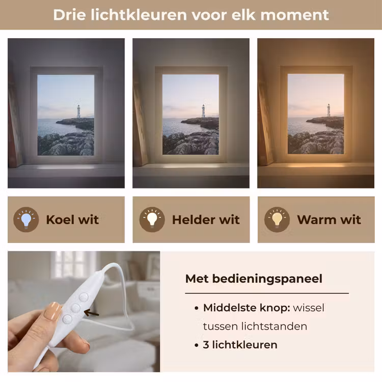Tafellamp - Rotsen - Vuurtoren - Wit — 6