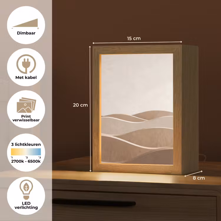 Tafellamp - Abstract - Golven - Modern - Beige — 7