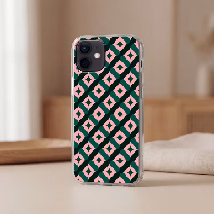 Telefoonhoesje - Groen - Roze - Retro - Sterren — 3